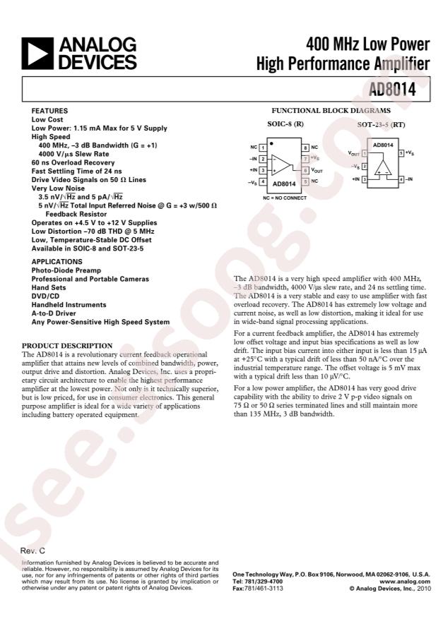 AD8014ARZ-REEL7