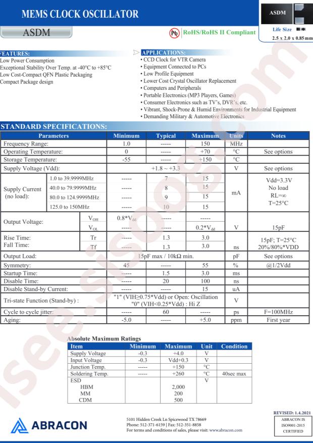 ASDM1-32.000MHZ-LC-T