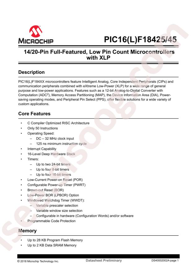 PIC16F18425-I/SL