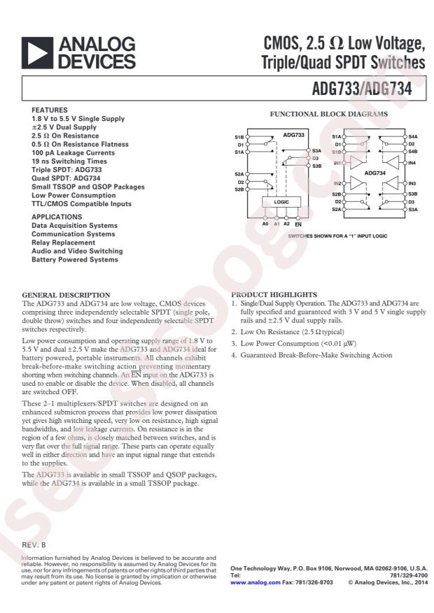ADG734BRUZ-REEL7