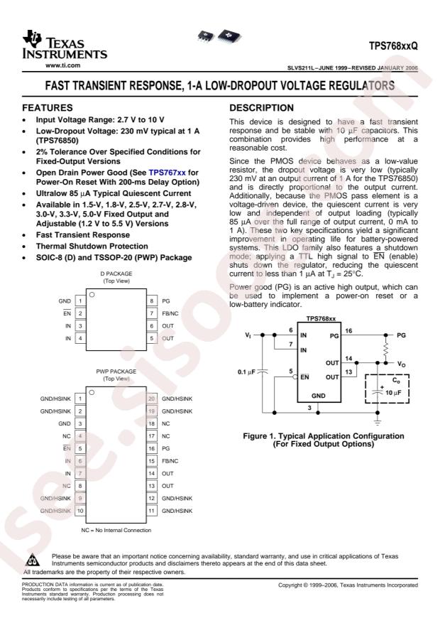 TPS76801QD