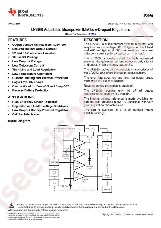 LP2960IM-5.0/NOPB