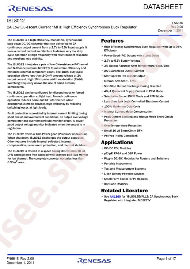 ISL8012IRZ-T