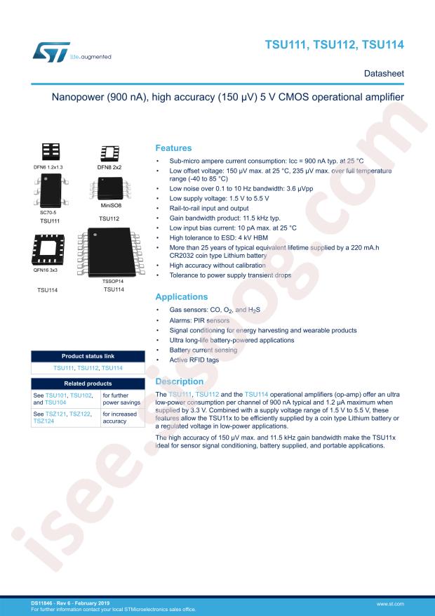ST TSU114IPT