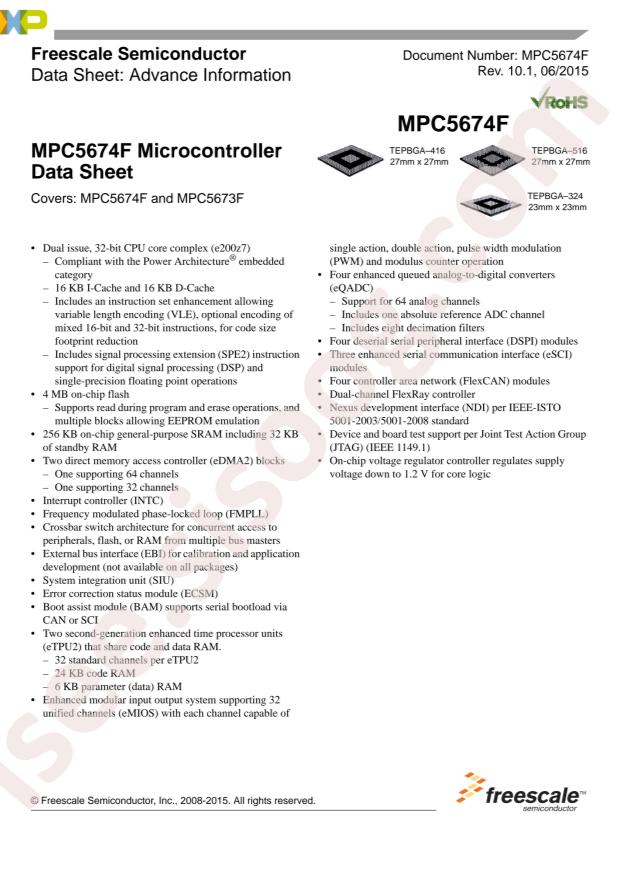 SPC5674FF3MVY3