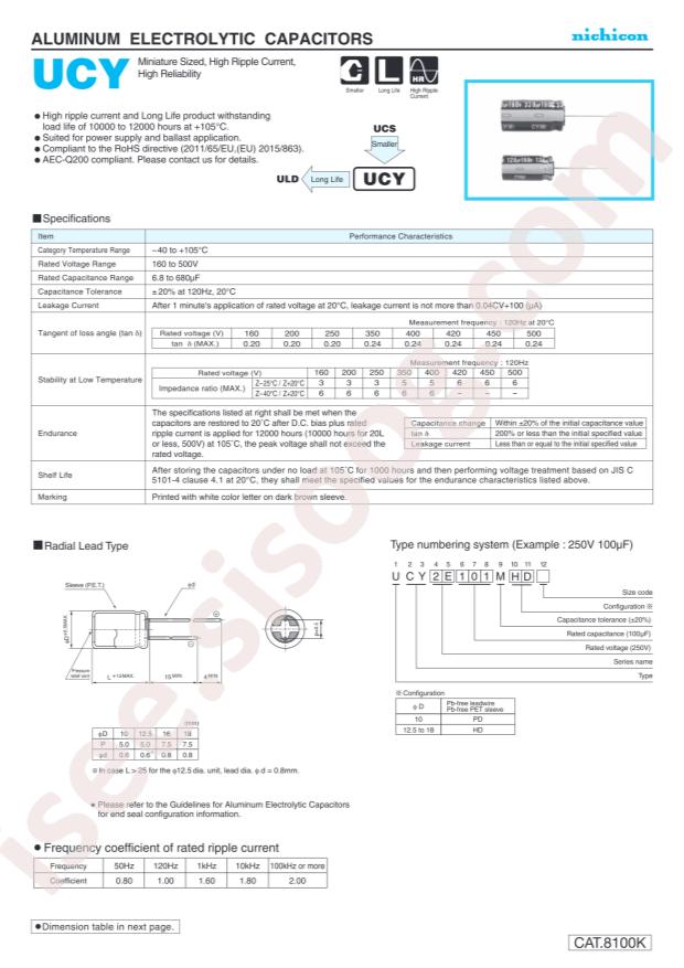 UCY2G121MHD