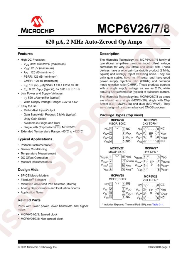 MCP6V27T-E/MS