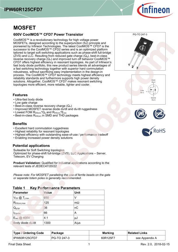 IPW60R125CFD7