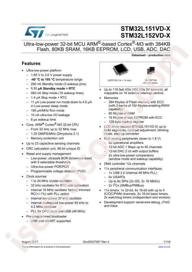 STM32L151VDT7X