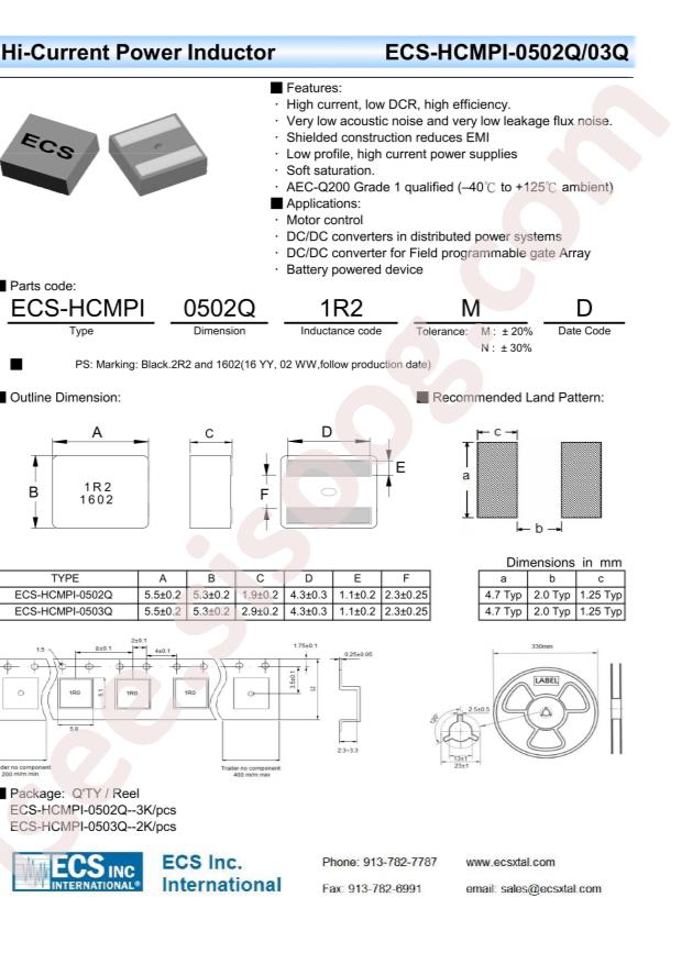 ECS-HCMPI-0503Q-1R2M-T