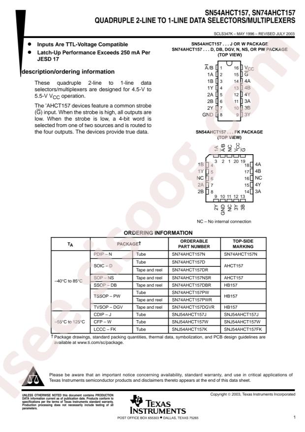 SN74AHCT157PWR