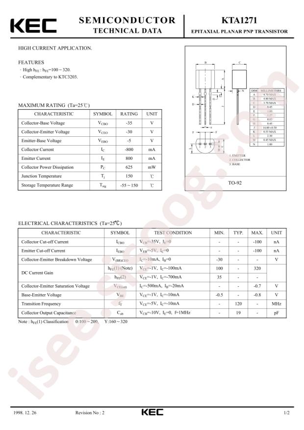 KTA1271-Y-AT/P