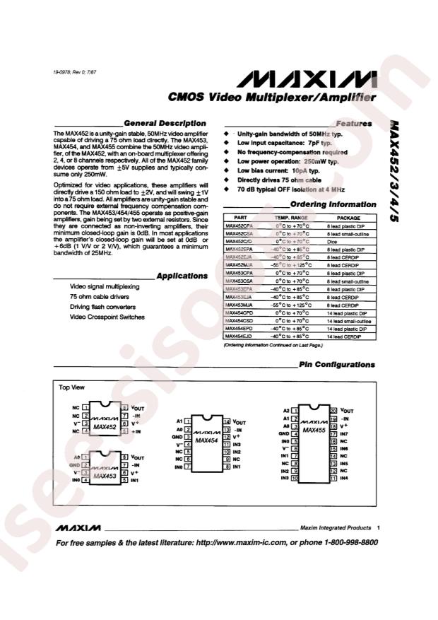 MAX452CSA+T