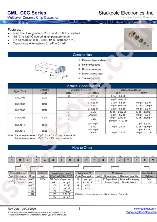 CML0805X7R471KT50V
