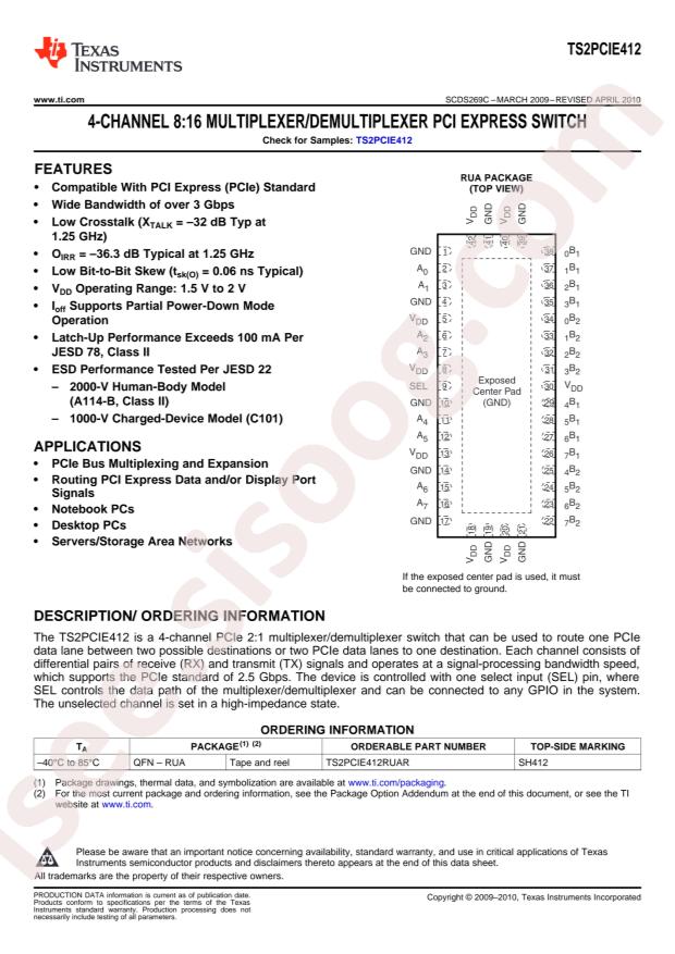 TS2PCIE412RUAR