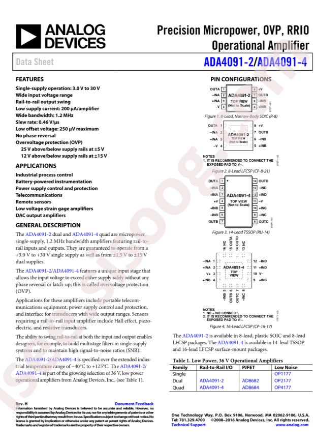 ADA4091-2ARZ-RL