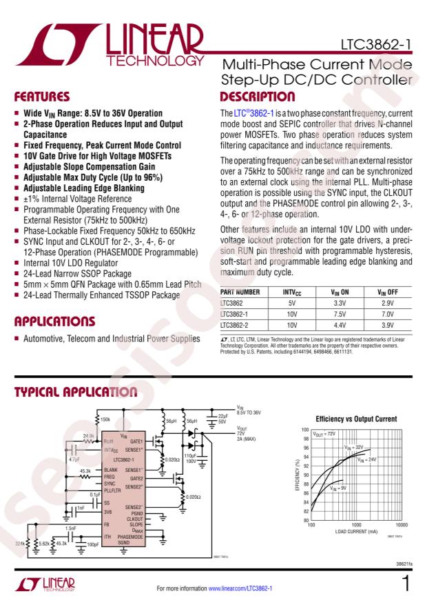 LTC3862EFE-1#PBF