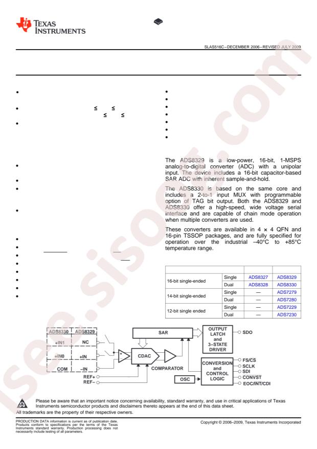 ADS8330IRSAT