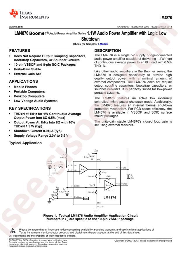 LM4876MX/NOPB
