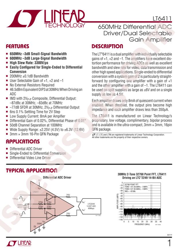 LT6411IUD#PBF