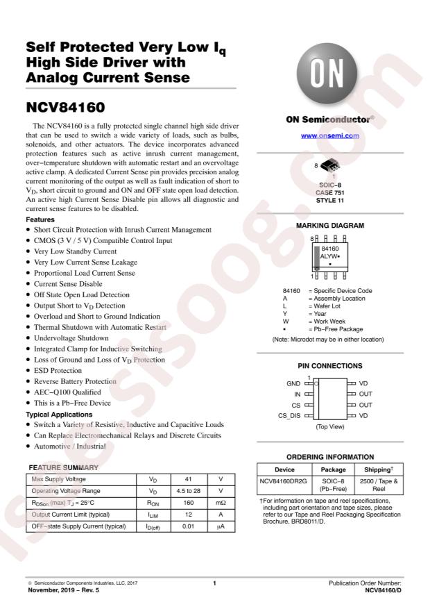 NCV84160DR2G