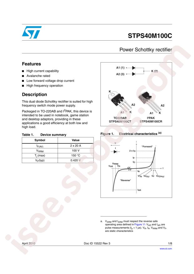 STPS40M100CT