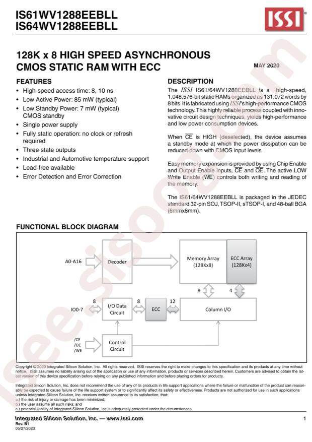 IS61WV1288EEBLL-10HLI