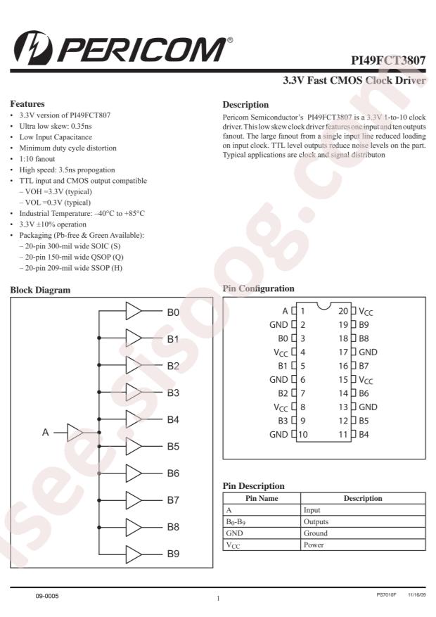 PI49FCT3807BQE-1507