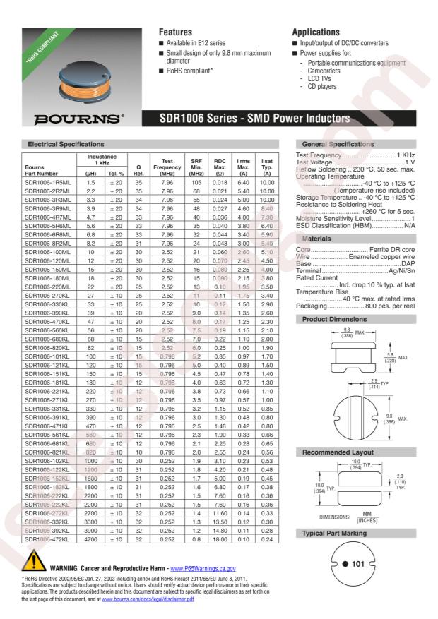 SDR1006-2R5ML