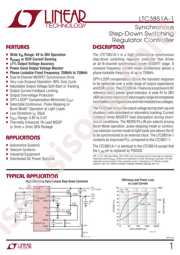 LTC3851AIUD-1#PBF
