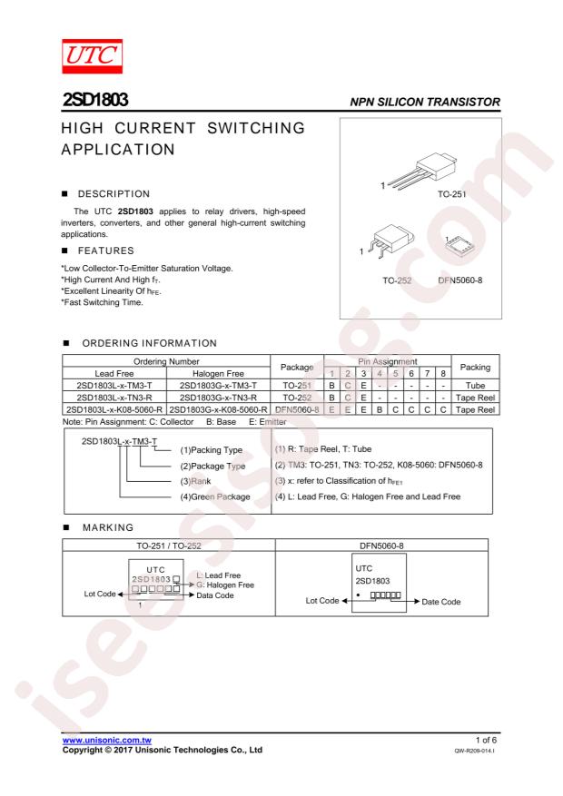 2SD1803L-S-TN3-R