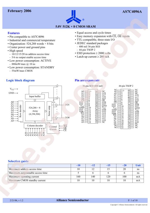 AS7C4096A-20TCNTR