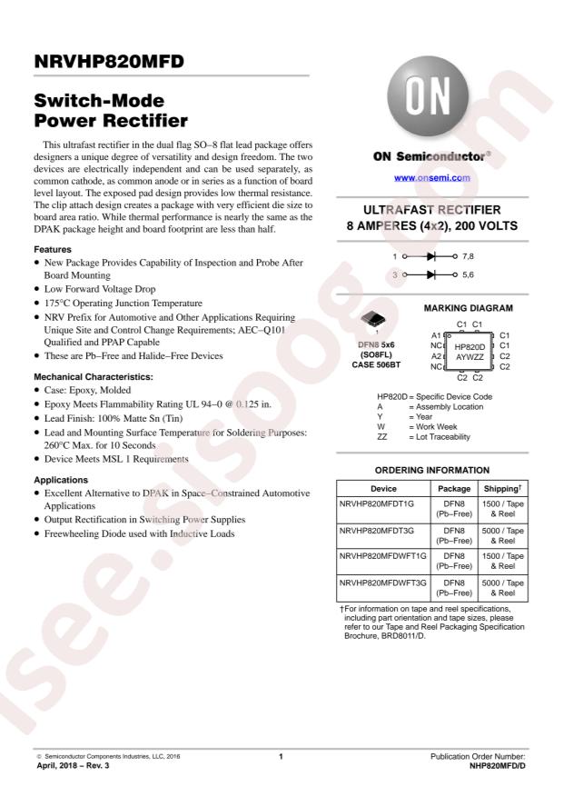 NRVHP820MFDWFT1G