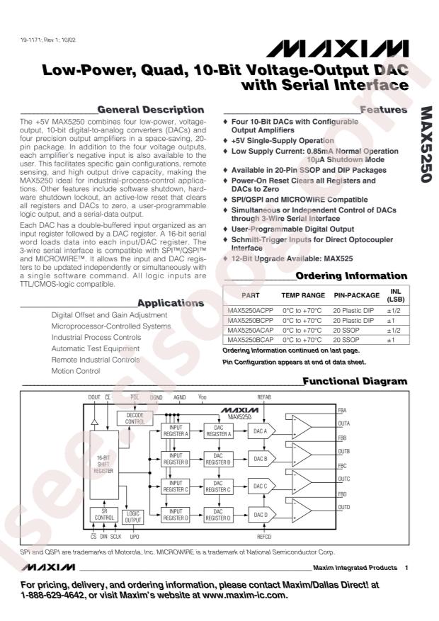 MAX5250ACAP+T