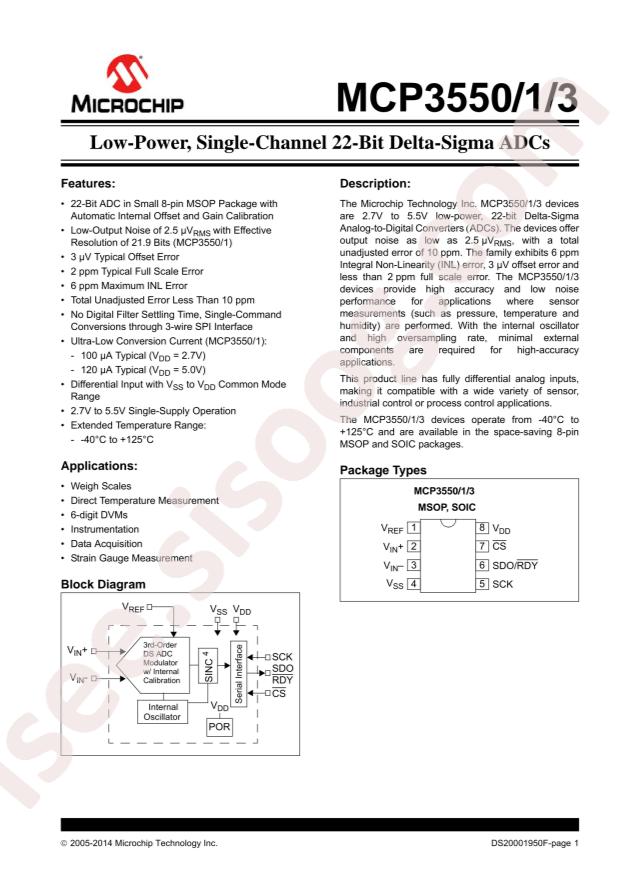 MCP3550-60E/SN