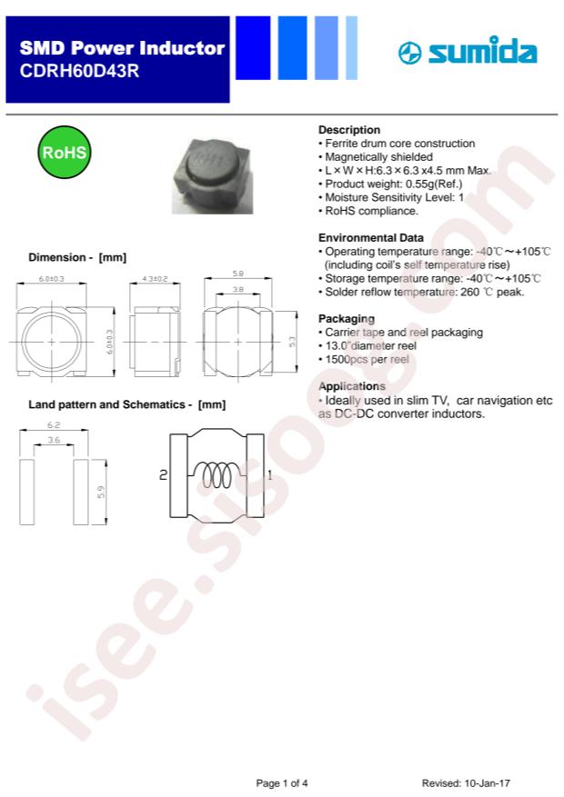 CDRH60D43RNP-150MC