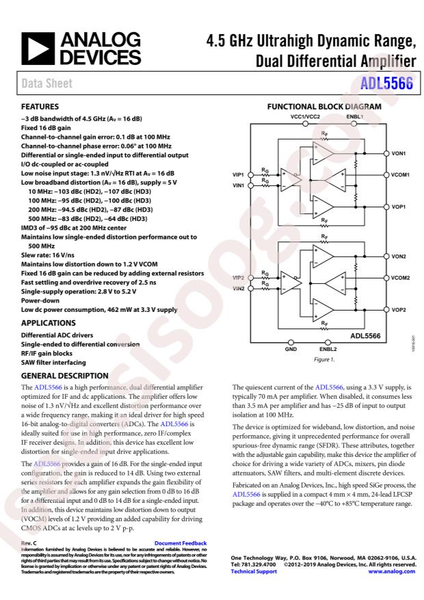 ADL5566ACPZ-R7