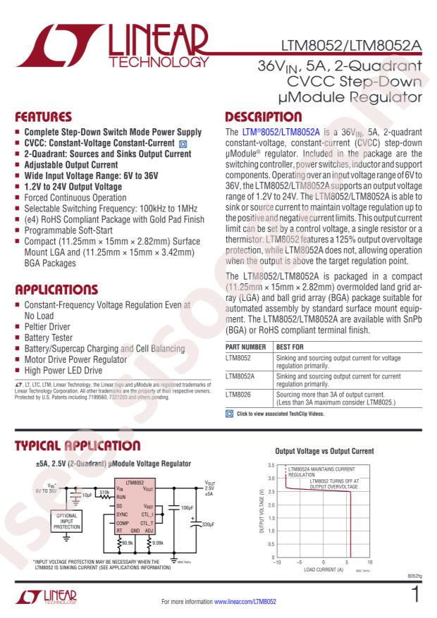 LTM8052EV#PBF