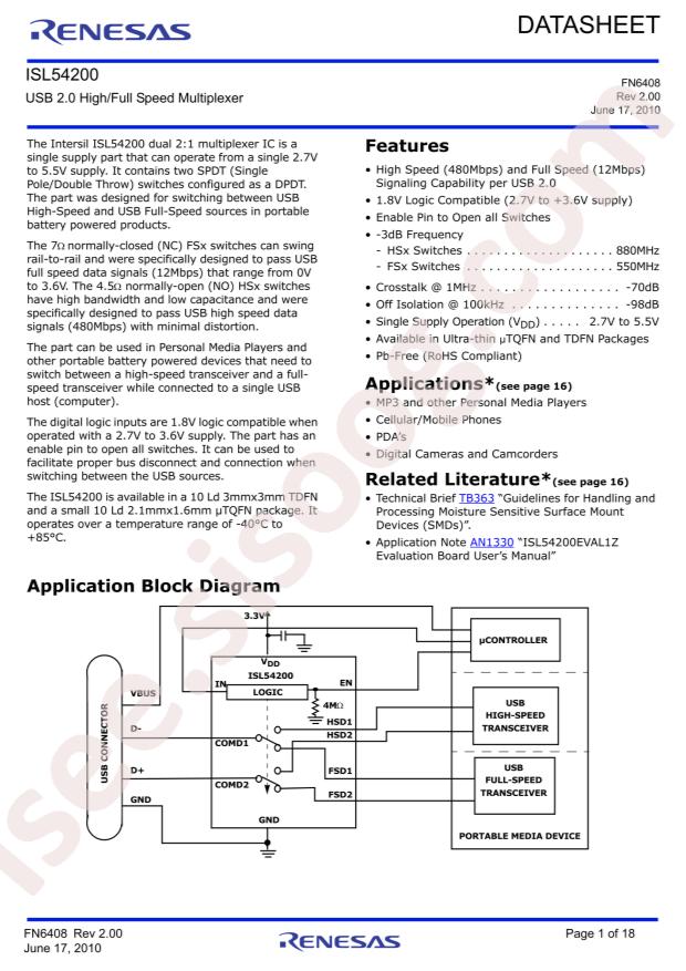 ISL54200IRZ