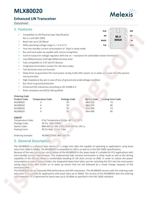 MLX80020KDC-BBA-000-SP