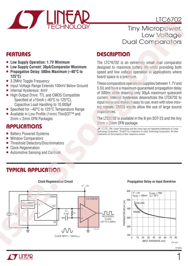 LTC6702IDC#TRPBF