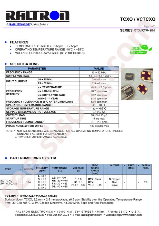 RTX-104CD31-S-32.000-TR