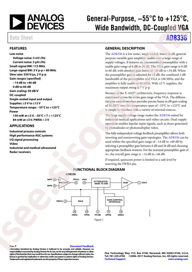 AD8336ACPZ-WP