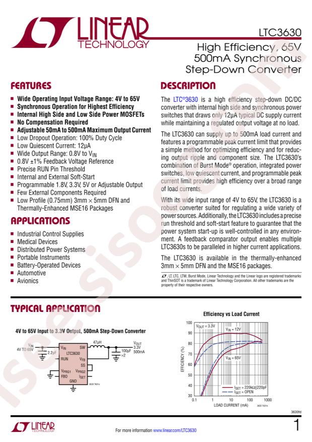 LTC3630EMSE#PBF