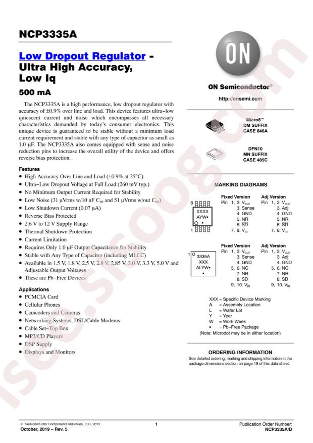 NCP3335AMN285R2G