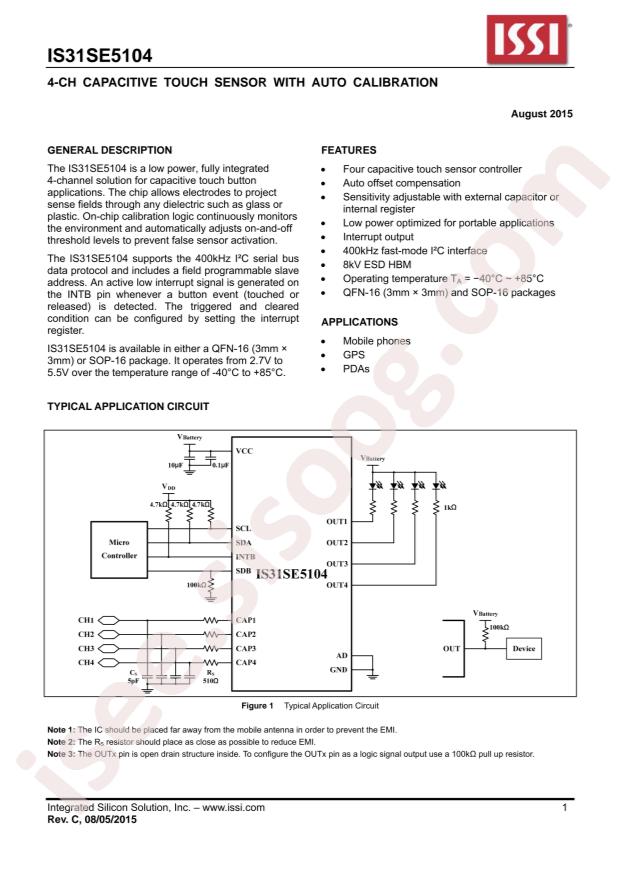 IS31SE5104-QFLS2-TR