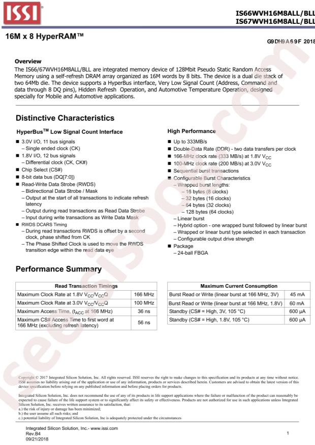 IS66WVH16M8ALL-166B1LI