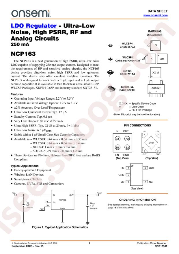 NCP163AFCS260T2G