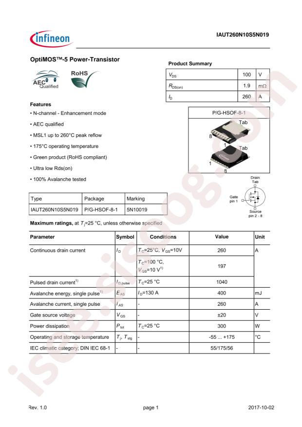 IAUT260N10S5N019