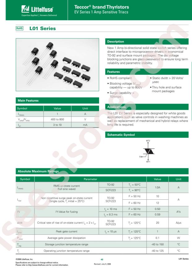 Littelfuse L0103MERP